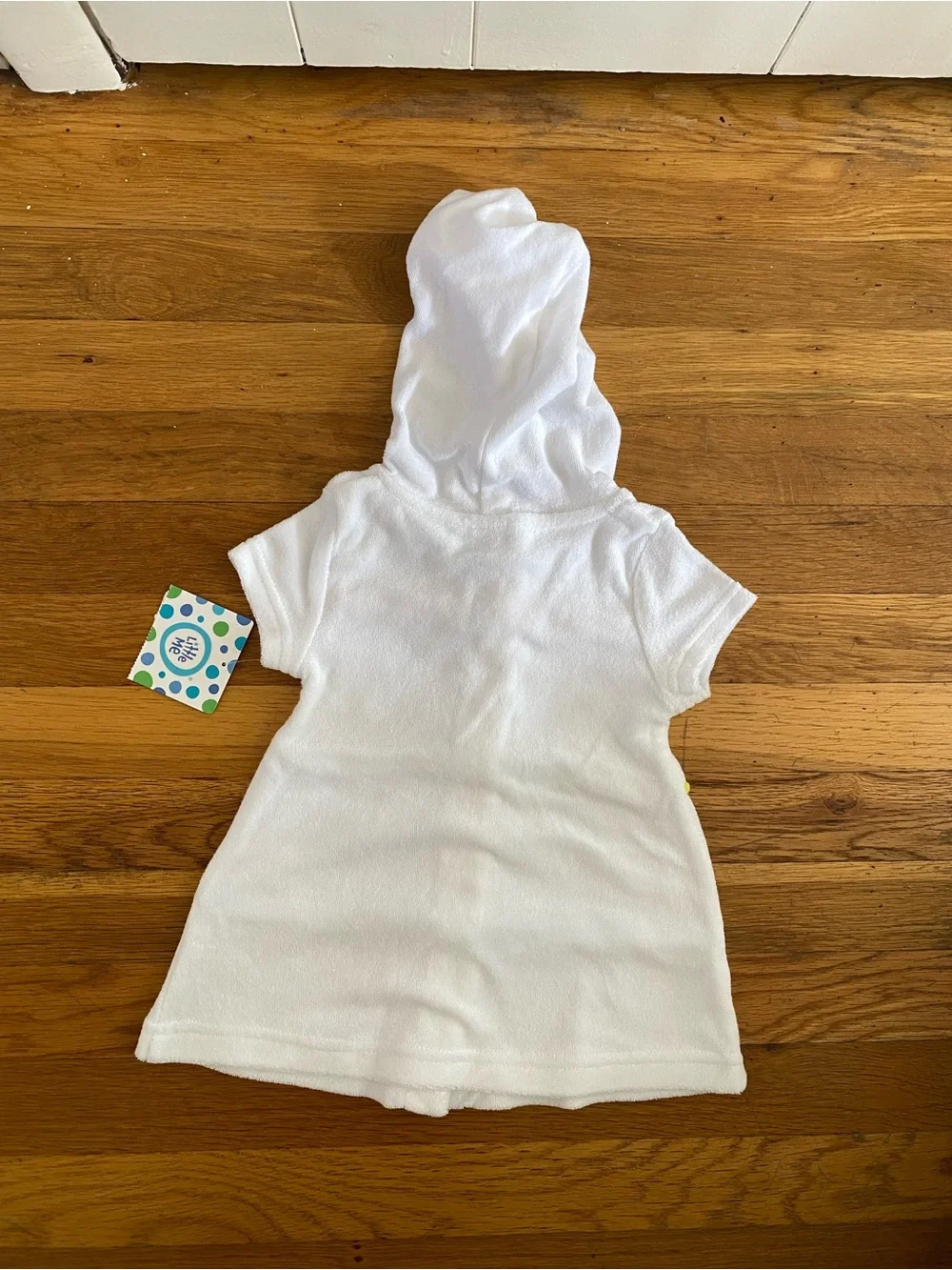 Little Me Baby Girl Terry Swim Cover Up | White Pom Pom Bow | NWT | 18M